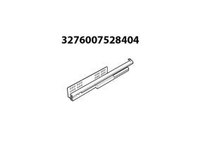 Coulisse gauche extraction totale amortie l260 eb12.5 znv6 sfd2 20 kg a2cguid0100 pour racine 566A2CGUID0100