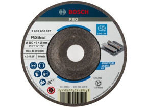 Disque abrasif PRO Metal Bosch 100 x 6 x 16 mm - 2608600017