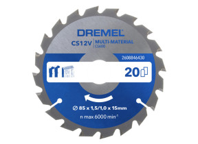 Dremel blueprint lame de scie circulaire multi-matériaux 85 x 1,5/1 x 15mm (cs600) 2608846430