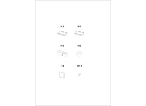 Ferrures vitre easy walkin h3/h4/h5/h6/h8/h13 rysp001 pour racine 066RYSP001