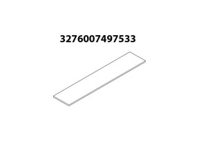Fond hdf antidérapant 438x82x5 fsc + supports plastique r3320002 pour racine 566R3320001
