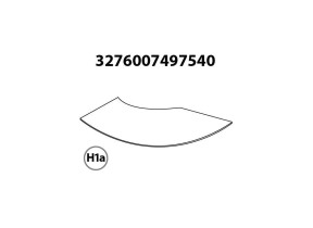 Fond hdf façonné sans antidérapant 700-11 gauche dl2 avec poignée + supports r7000005 pour racine 566R700S001