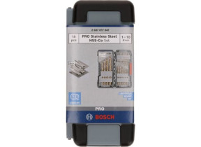 Jeu de forets hélicoïdaux PRO en acier inoxydable HSS-Co Bosch - 2607017047