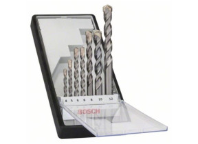 Jeu de forets pour béton 7 pièces tige cylindrique Bosch Outillages 2607010545 1 set