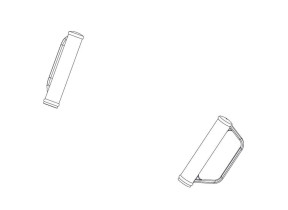 Kit 2 poignées vertes avec protection pour diables rigides standers ht400/h pour racine 527HT400H