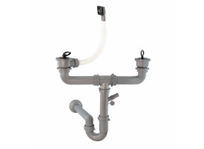 Kit bonde ø60 avec trop-plein spiral + ø60 + siphon 521108302 pour racine 426521108302