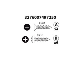Kit de quincaillerie a+b art.51 égouttoir s70acc51-22 pour racine 566S70ACC5122