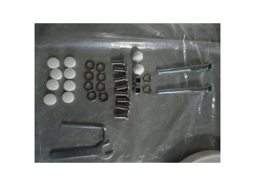 Kit quincaillerie + 4 embouts inox pour bain de soleil arena blanc arena-hk-wh pour racine 072ARENAHKWH