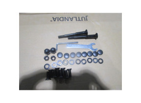 Kit quincaillerie + 4 embouts inox pour bain de soleil arena gris foncé arena-hk-dg pour racine 072ARENAHKDG