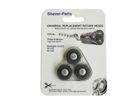 Lot de 3 tetes de rasoir pour tondeuse HQ177