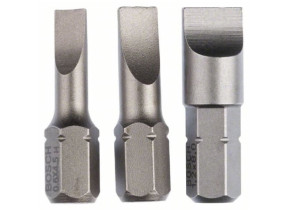 Pack 3 Embouts de vissage extra-dure S0,6x4.5 S0.8x5.5 S1.2x8 longueur 25 mm - 2607001750 - Bosch