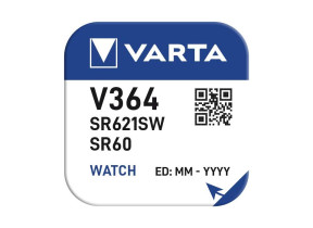 Pile oxyde argent pour montres, v364 (sr60) sr621sw 1,55v 364101111