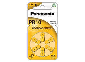 Piles Panasonic PR10 Zinc Air pour appareils auditifs