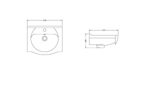 Vasque en céramique eps8000 pour racine 339EPS8000
