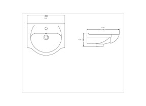 Vasque en céramique ps8000 pour racine 339PS8000