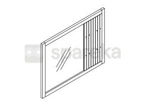 1miroir composant sans tablettes / miroir sans etageres 208A19166E1