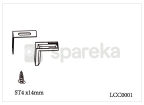 Attache dangle en l avec 1 vis lcc0001 339LCC0001