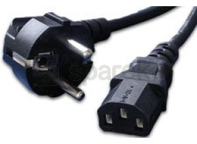 Cable d alimentation secteur 3x0,75mm²,1,8m,noir 05VVF