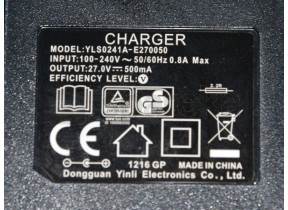 Charger 27v 0,5a 602726