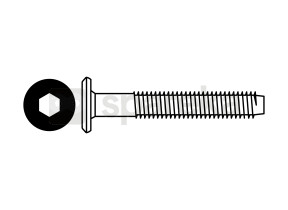 Fileté vis 45 mm / vis filete 45 mm 208HARDAQ
