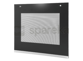 Frontglascheibe, schwarz,rvs mit geklebten kunststoffp 00776107