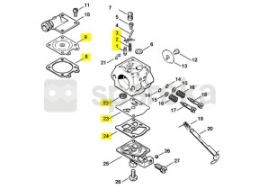 Jeu pieces carburateur 1121-007-1062