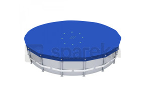 Linxor - bâche de protection réversible 4 saisons pour piscine hors sol - ronde 3,66 m - 150 gsm - bleu et gris EGK2912
