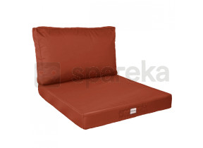 Linxor - kit de coussins pour salon de jardin déhoussables - 60 x 60 cm - terracotta EGK3658