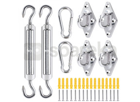 Linxor - kit de fixation en acier inoxydable pour voile d\'ombrage EGK2121