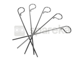 Linxor - lot de 5 pitons fixes gazon en inox 29 cm EGK906