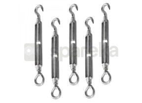 Linxor - lot de 5 tendeurs de fil réglables en acier inoxydable - crochet et oeillet - m6 EGK2767