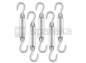 Linxor - lot de 5 tendeurs de fil réglables en acier inoxydable - double crochets - m4 EGK2770