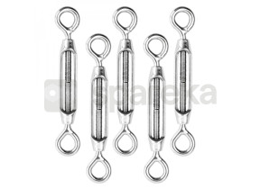 Linxor - lot de 5 tendeurs de fil réglables en acier inoxydable - double oeillets - m6 EGK2785