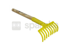 Linxor - peigne, râteau à olives 9 dents avec manche en bois 40 cm - jaune EGK1408