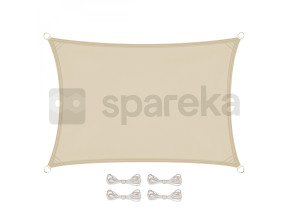 Linxor - voile d\'ombrage rectangulaire imperméable et anti-uv - 2 x 3 m - beige EGK3179