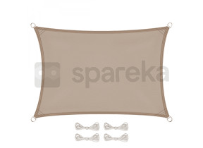 Linxor - voile d\'ombrage rectangulaire imperméable et anti-uv - 3 x 5 m - taupe EGK2128