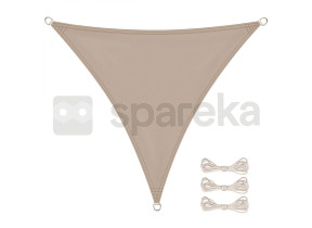 Linxor - voile d\'ombrage triangulaire imperméable et anti-uv - 3 x 3 x 3 m - taupe EGK2130
