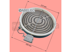 Plaque d230mm 2100w 400v simple bobine 481231018879