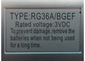 Remote controller rg36a/bgef 516048