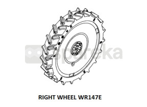 Roue arrière droite landroid (x1) 50041369