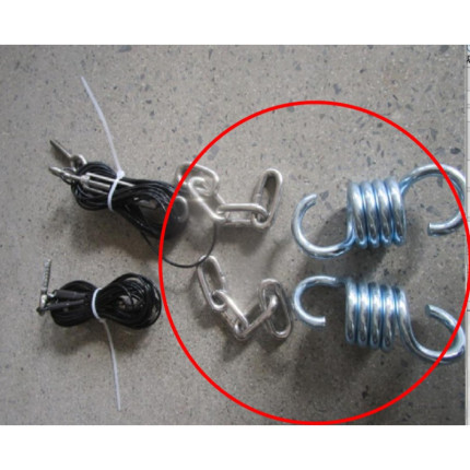 2 ressorts de suspension + 2 cordes acier pour balancelle menda menda-ss-sc pour racine