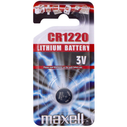 Blister de 1 pile bouton lithium cr1220 3v