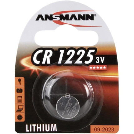 Blister de 1 pile bouton lithium cr1225 3v 50mah