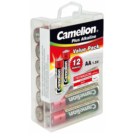 Blisterbox 12 piles plus alcaline lr6 mignon aa 1,5v