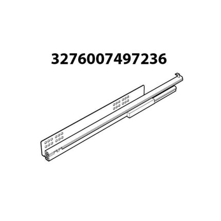 Coulisse À sortie totale gauche freinÉe l470 eb12.5 zn+ sfp 50 kg a2cguid0104 pour racine
