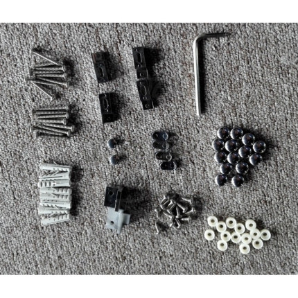 Chevilles, vis, clips, charnières, connecteurs couleur chrome da168-1