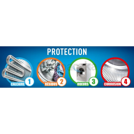 Gel power 4en1 anti calcaire lave linge, anti-corrosion, résidus et odeurs - 750 ml-6