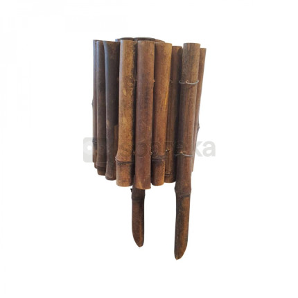 Linxor - bordure à planter, clôture de jardin flexible en bambou - 100 x 20 cm - bois foncé