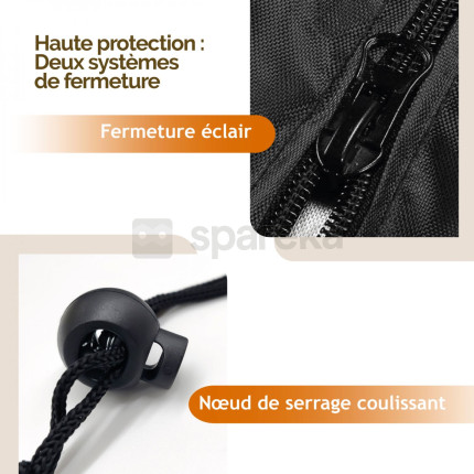 Linxor - housse de protection imperméable et anti-uv pour parasol déporté - 280 x 30 - 81- 45 cm - noir-3