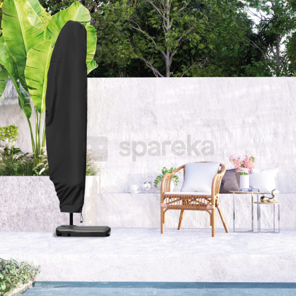 Linxor - housse de protection imperméable et anti-uv pour parasol déporté - 280 x 30 - 81- 45 cm - noir-1